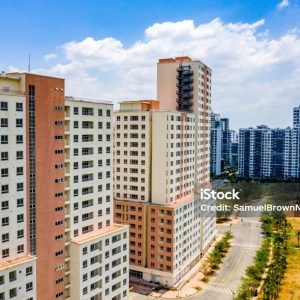 Apartment buildings at residential area in Ho Chi Minh city